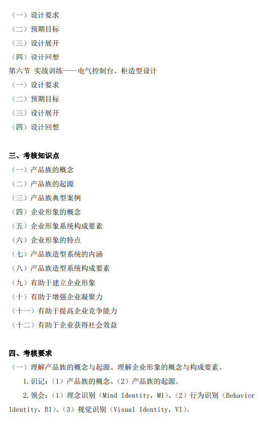 上海市高等教育自学考试工业设计专业（高职专科）（460105）产品造型基础（04853）自学考试大纲(图16)