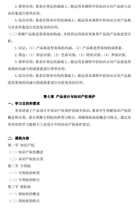 上海市高等教育自学考试工业设计专业（高职专科）（460105）产品造型基础（04853）自学考试大纲(图17)