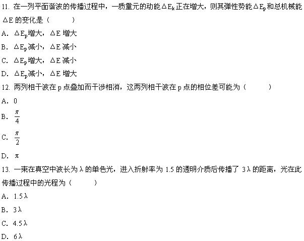 全国2008年7月高等教育自学考试物理(工)试题(图5) 全国2008年7月高等教育自学考试物理(工)试题(图5)