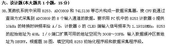 全国2010年10月高等教育自学考试微型计算机原理(图5) 全国2010年10月高等教育自学考试微型计算机原理(图5)