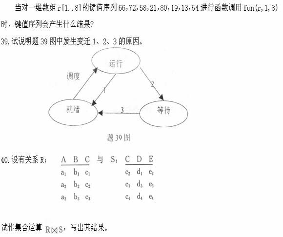 全国2011年4月高等教育自学考试计算机软件基础(图11) 全国2011年4月高等教育自学考试计算机软件基础(图11)