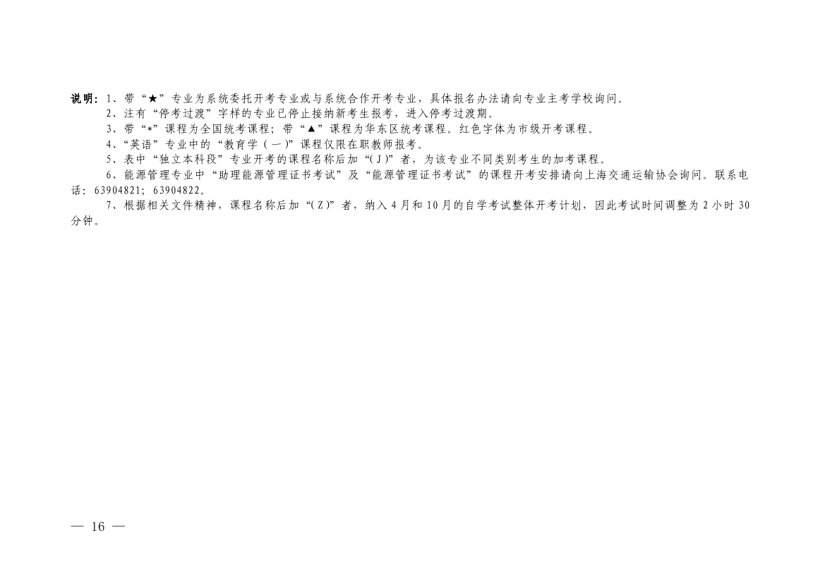 【第二周】2018年10月上海市自学考试各专业课程考试日程安排表(图16)